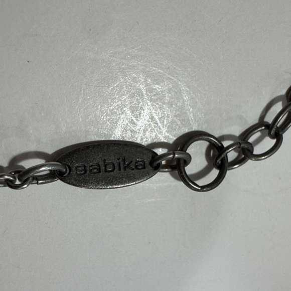 Sabika Silver Tone Necklace with Pink Pendant - Picture 2 of 14